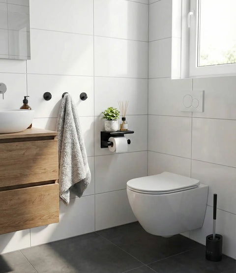 Hoe kan ik een WC-rolhouder ophangen zonder te boren?