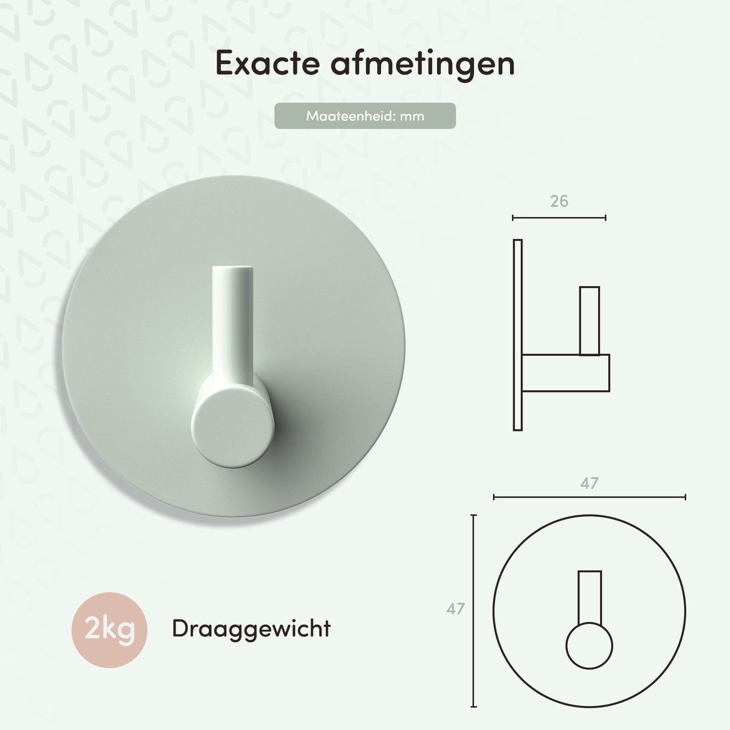 EAVY - Kinderkapstok - Zelfklevende handdoekhaakjes - Pastel Kleuren - Rond - RVS - 4 stuks