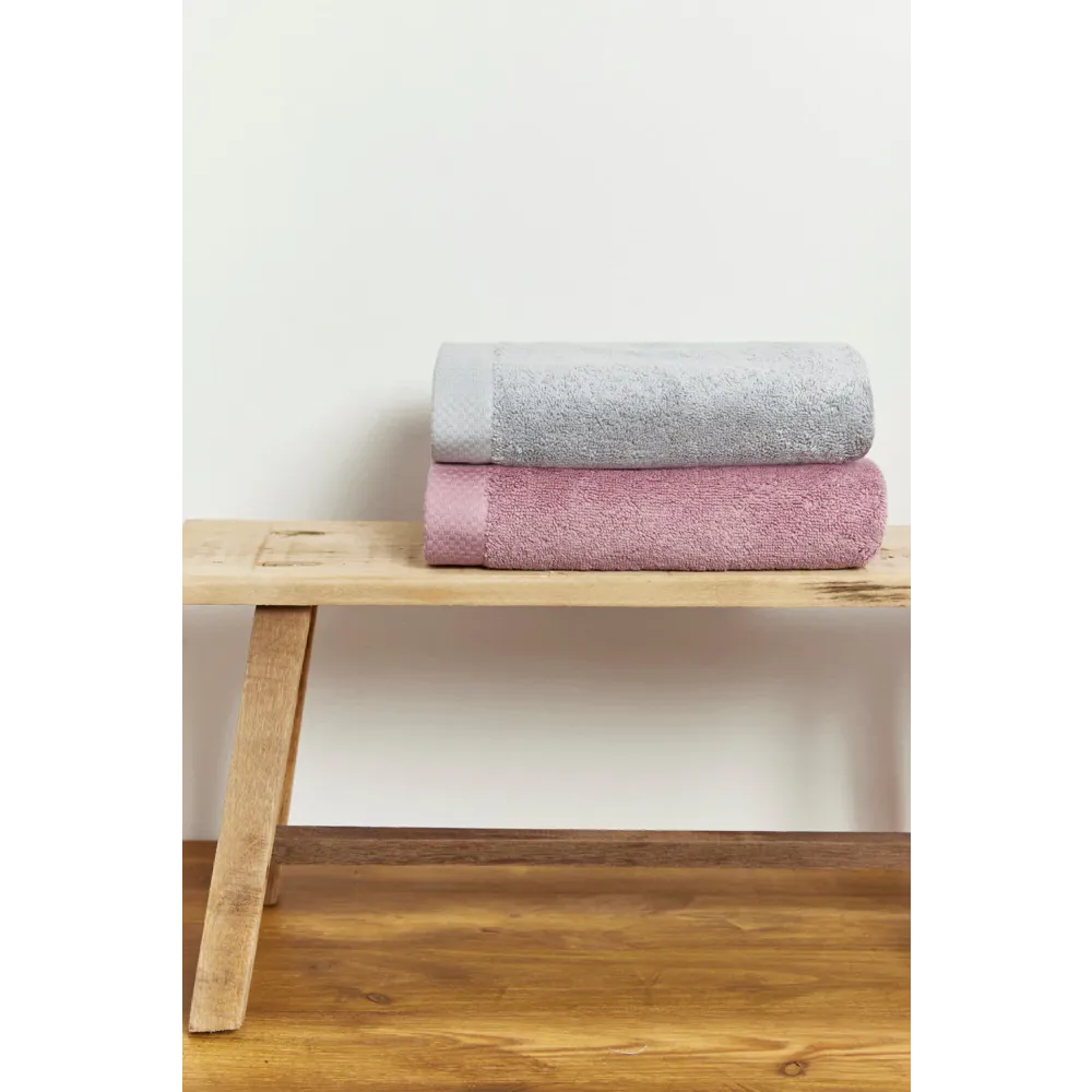 Badhanddoek 50x100 cm (8 stuks) - Luxe hotel kwaliteit - Oud Roze