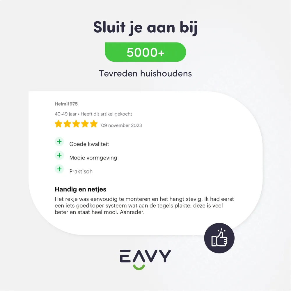 Doucherek - 2 Laags - Doucherek zonder Boren - EAVY.NL