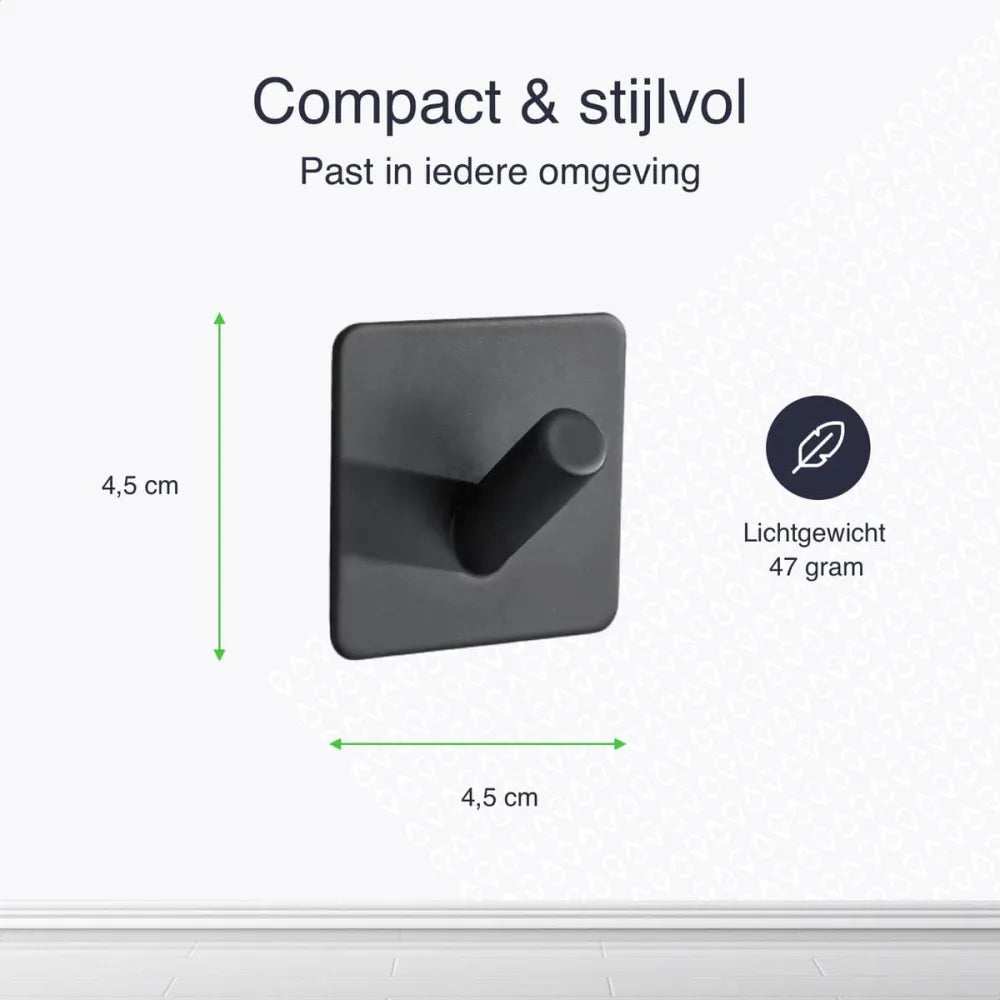 EAVY Handdoekhaakjes Zelfklevend - Set van 2 Handdoek Haakjes - Wandhaak - Handdoekhouder - Eavy.nl