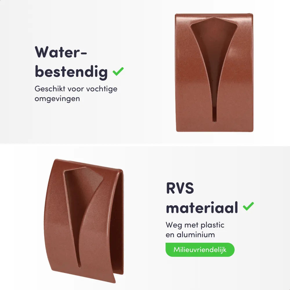 rvs handdoek haak rose