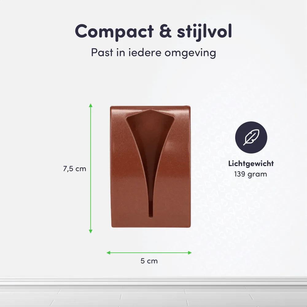 afmetingen handdoekhaakje zelfklevend rose