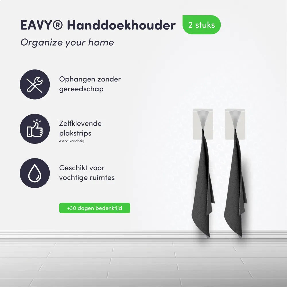 Handdoekhaakje wit zelfklevend
