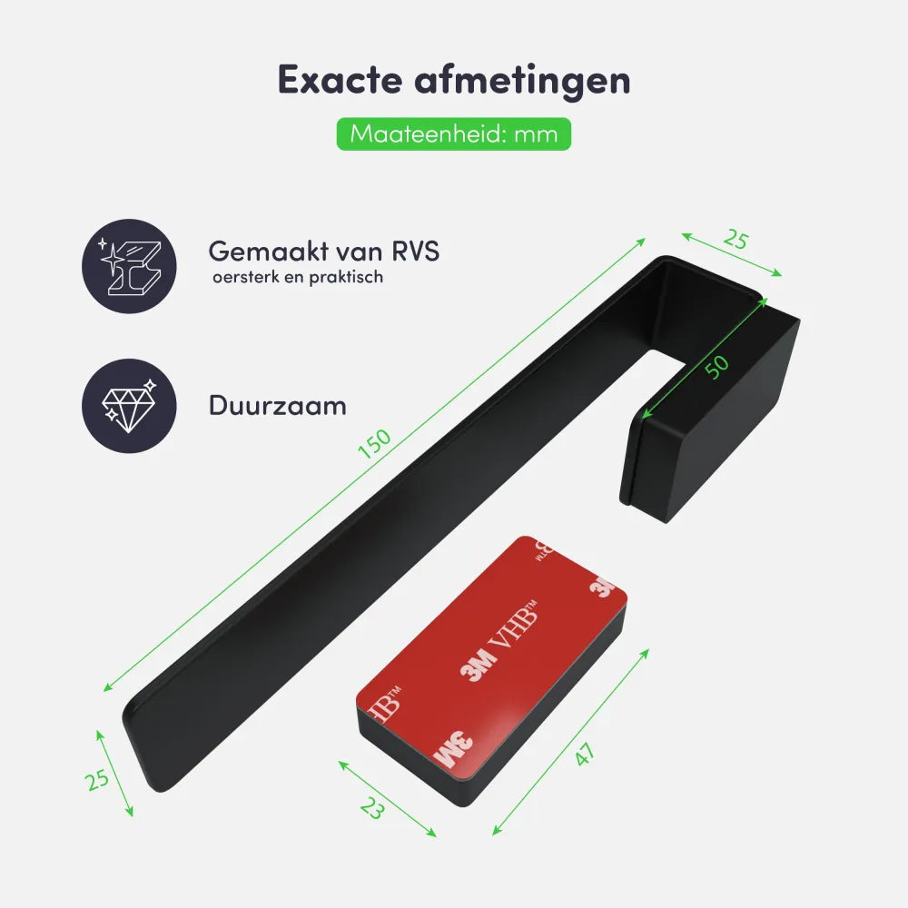 Afmetingen en specificaties van EAVY magnetische vaatdoekhouder