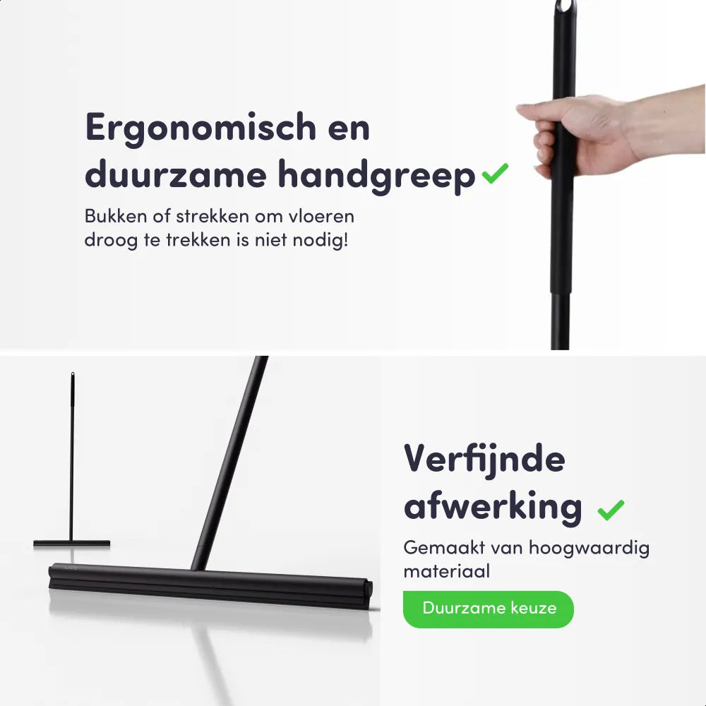Vloerwisser zwart RVS