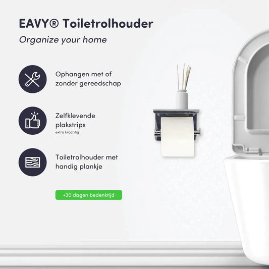 Toiletpapierhouder chroom glanzend zilver
