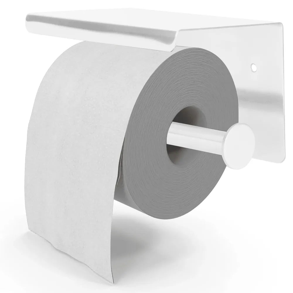 EAVY witte toiletrolhouder - wc rol houder wit - ophangen zonder boren