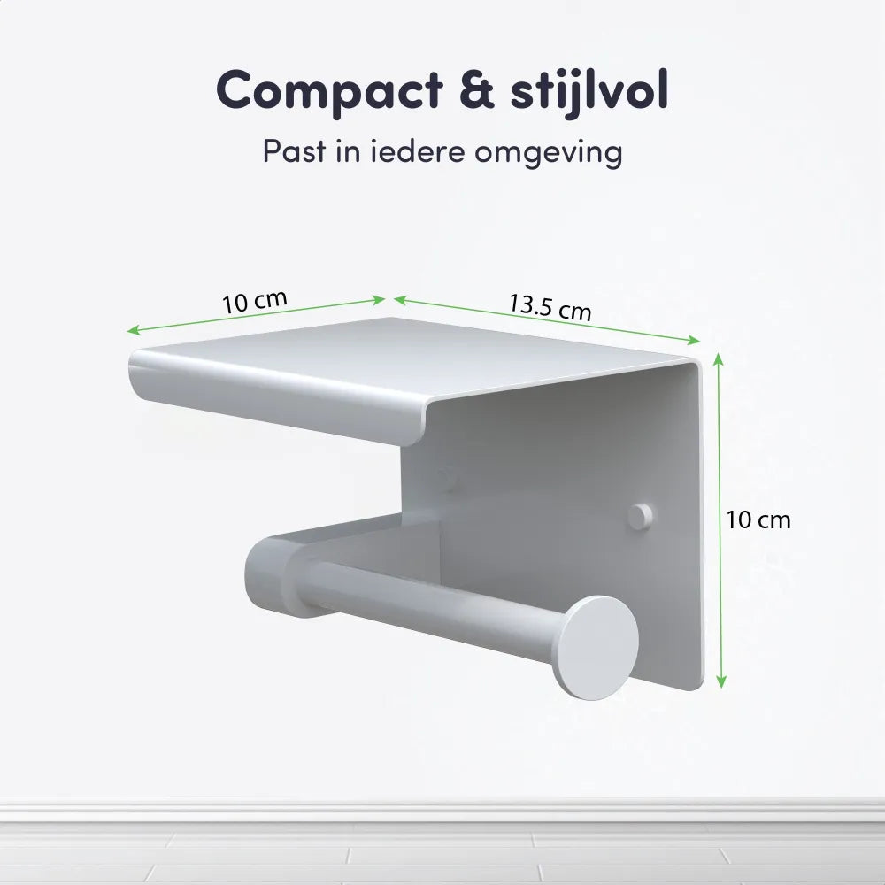 Afmetingen Details WC rol houder - toiletrolhouder - wit - EAVY