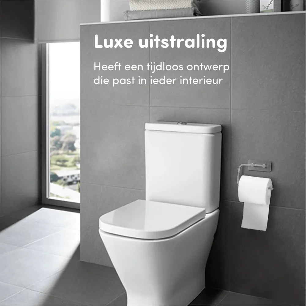Luxe toiletrolhouder zelfklevend rvs