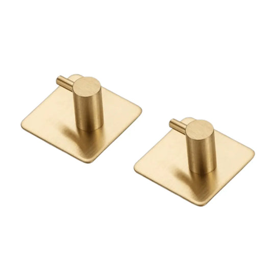 EAVY Zelfklevende Handdoekhaakjes – Set van 2 Handdoekhouders - Goud - RVS - Eavy.nl