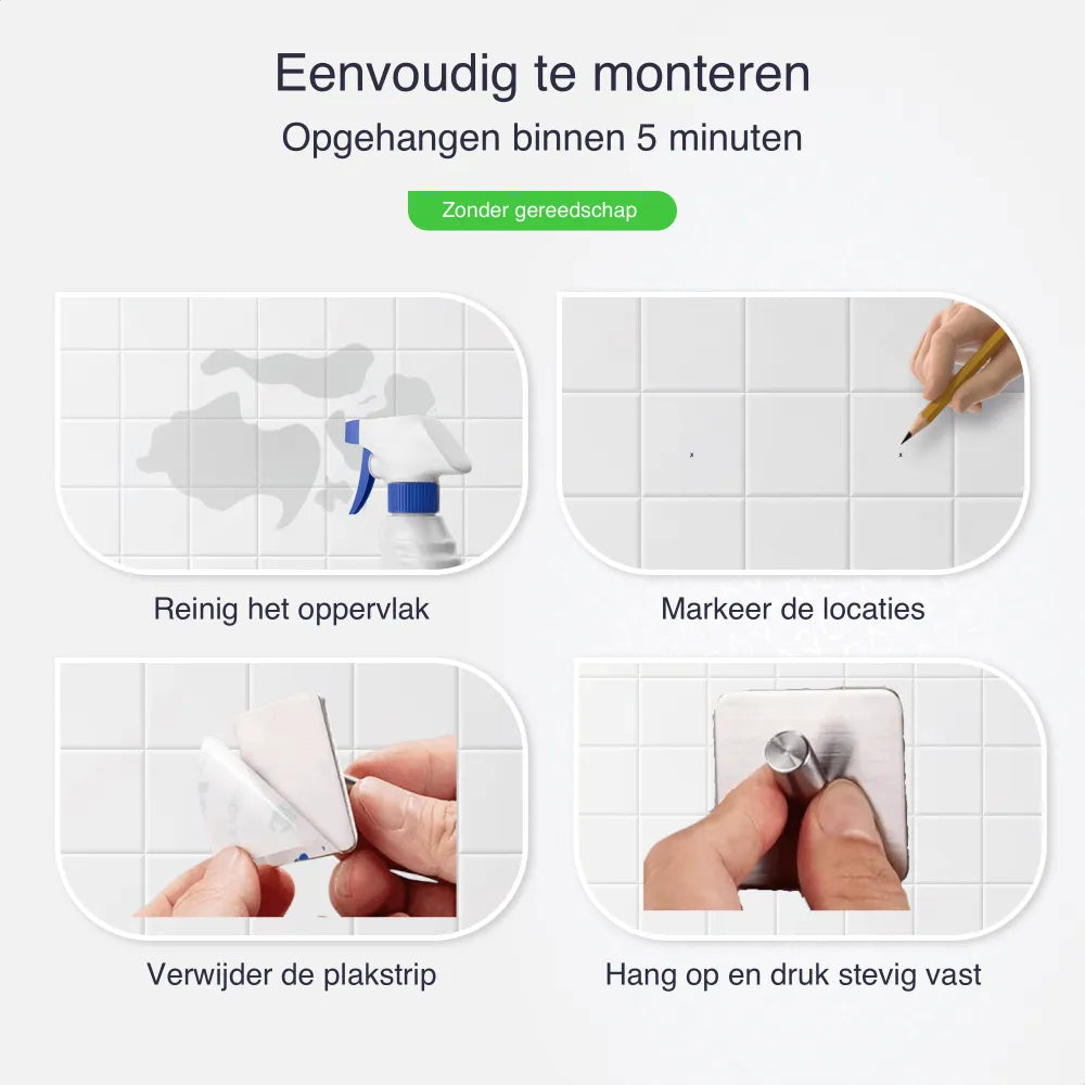 Montage handdoek haakje