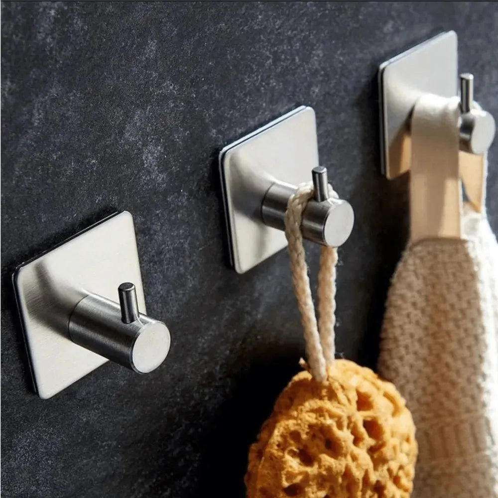 Zelfklevende handdoekhaakjes RVS