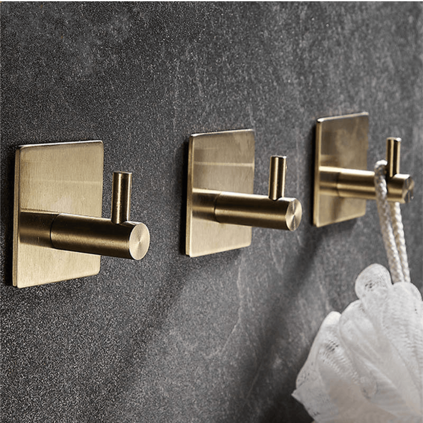 EAVY Zelfklevende Handdoekhaakjes – Set van 2 Handdoekhouders - Goud - RVS - Eavy.nl