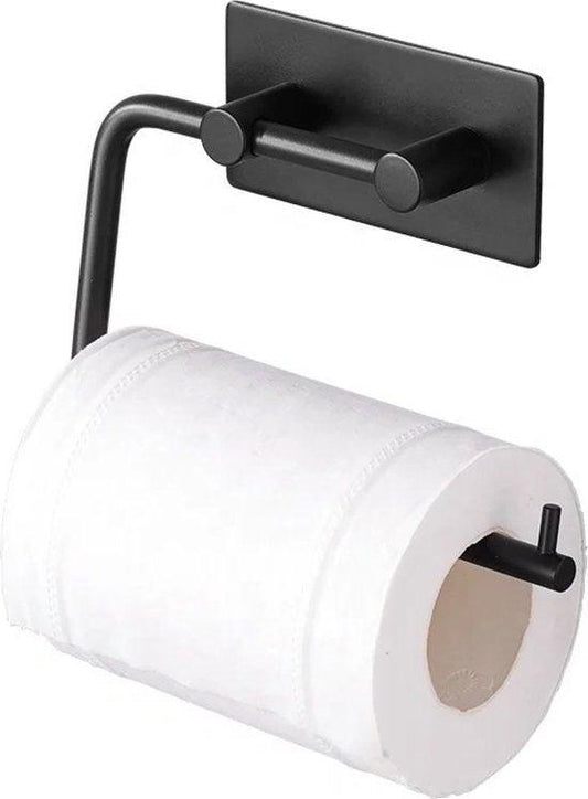 Zelfklevende toiletrolhouder zwart