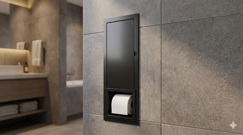 Waarom kiezen voor de zwarte inbouw toiletrolhouder van EAVY?