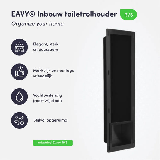 Luxe toiletrolhouder kopen? Ga voor een inbouw toiletrolhouder