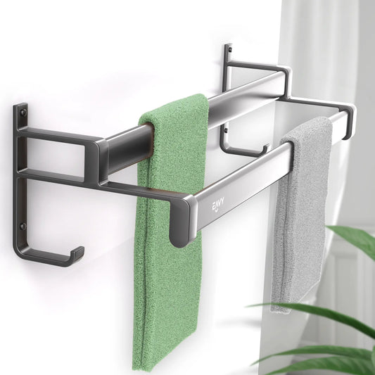 Mat Zwart Handdoekrek voor een Stijlvolle Badkamer