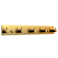EAVY - Wandkapstok - Kapstok - 5 Haaks - 32 cm - RVS - Goud - Handdoekrek