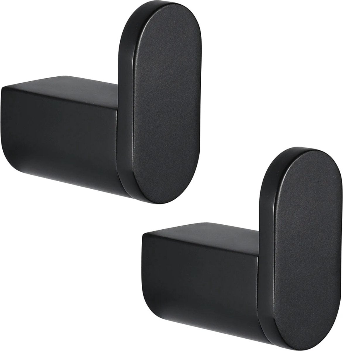 Set van 2 handdoekhaken Zwart - Boren - RVS - EAVY.NL