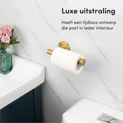 EAVY - Toiletrolhouder Goud - Boren - Schroef