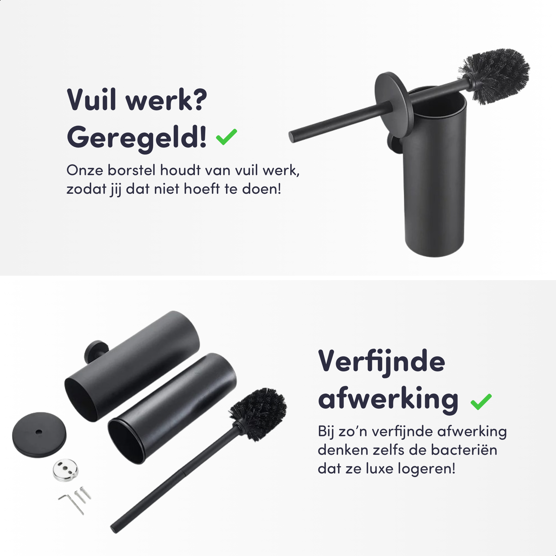 toiletborstel zwart rvs
