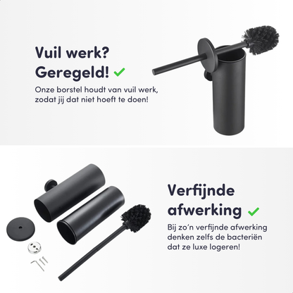 toiletborstel zwart rvs