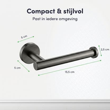EAVY - Toiletrolhouder Gun Metal - Boren - Schroef