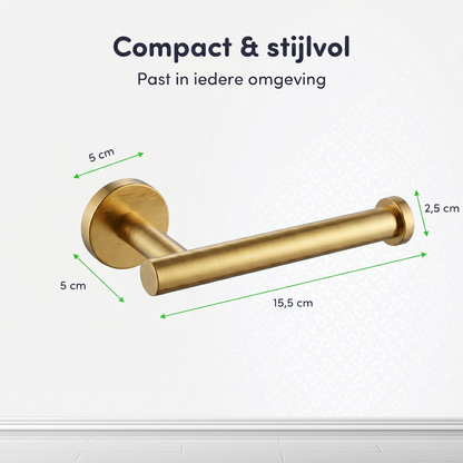 EAVY - Toiletrolhouder Goud - Boren - Schroef