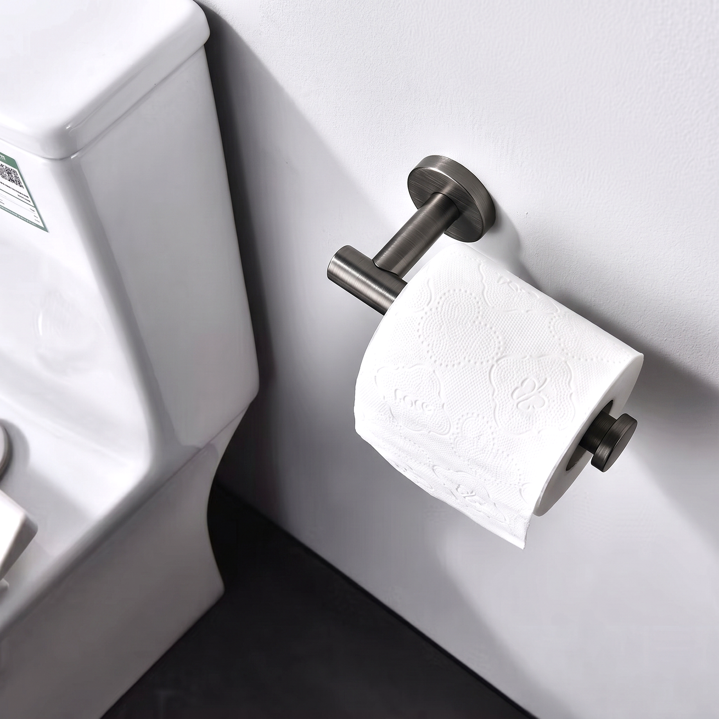 EAVY - Toiletrolhouder Gun Metal - Boren - Schroef