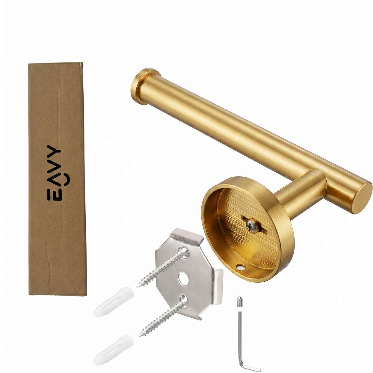 EAVY - Toiletrolhouder Goud - Boren - Schroef