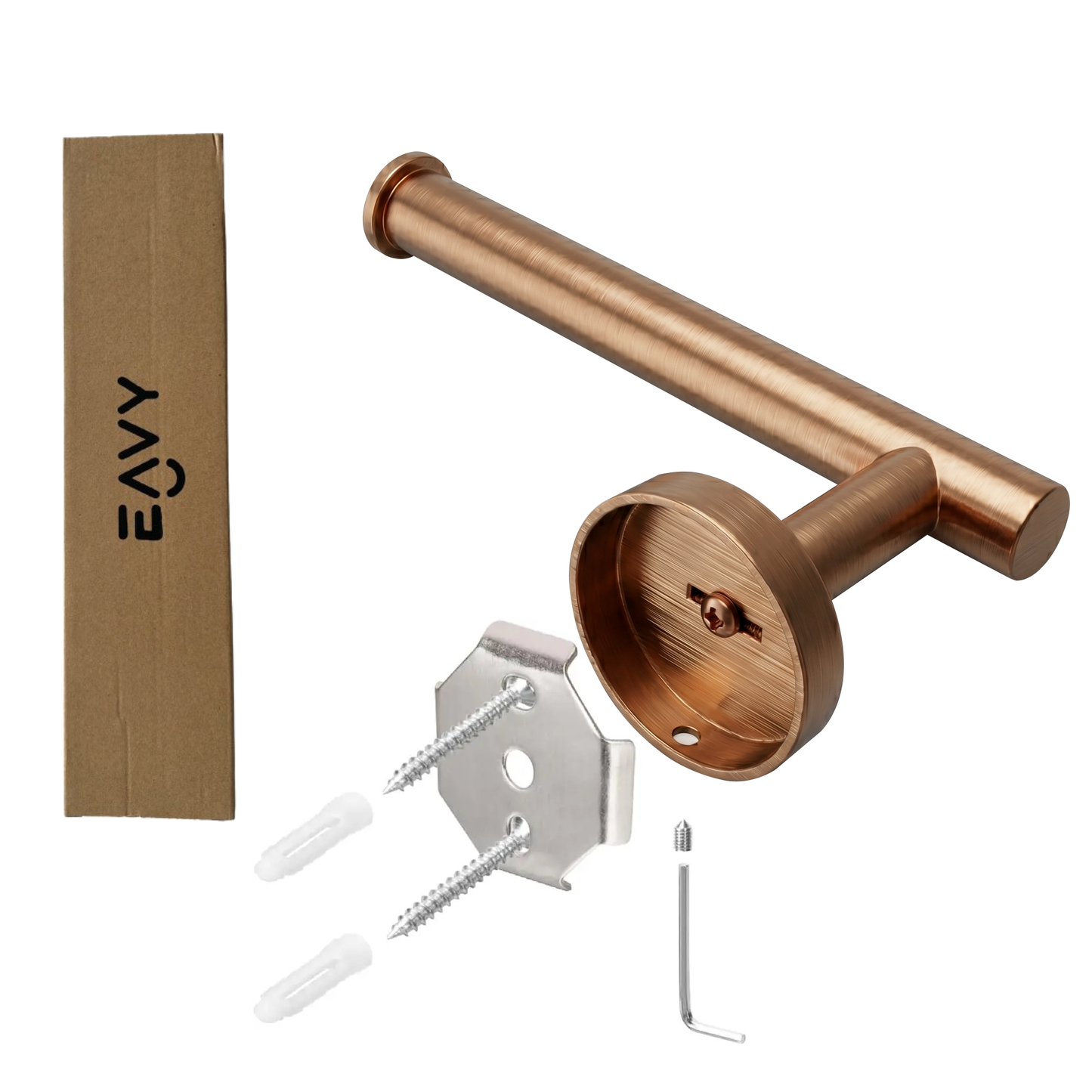 EAVY - Toiletrolhouder Geborsteld Koper - Boren - Schroef