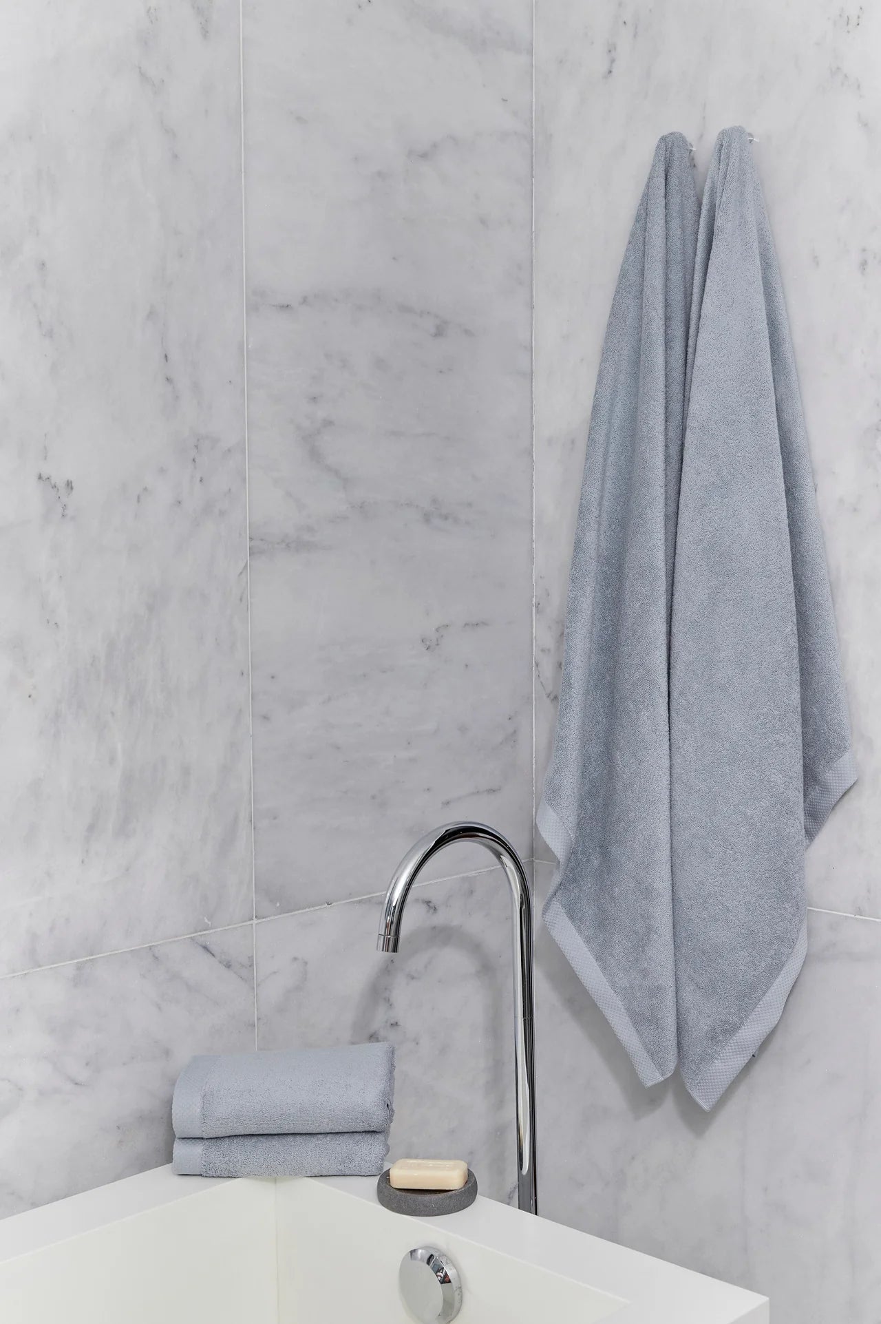 Badhanddoek 50x100 cm (8 stuks) - Luxe hotel kwaliteit - Silver Grey