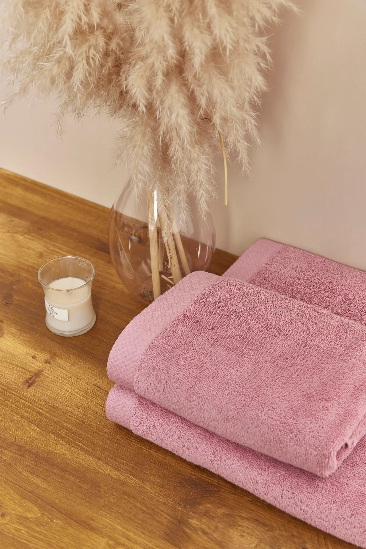 Badhanddoek 50x100 cm (8 stuks) - Luxe hotel kwaliteit - Oud Roze