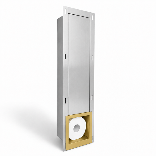Inbouw toilet rolhouder Goud RVS
