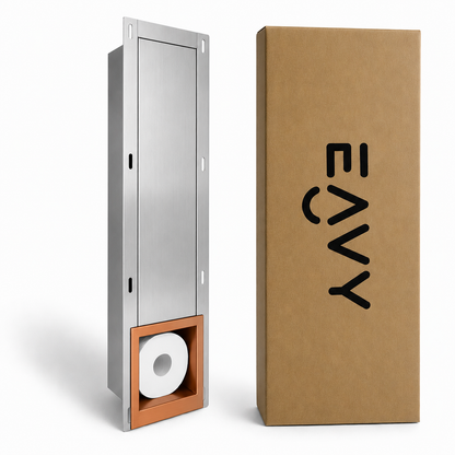 EAVY Inbouw toilet rolhouder Koper RVS, productfoto 4