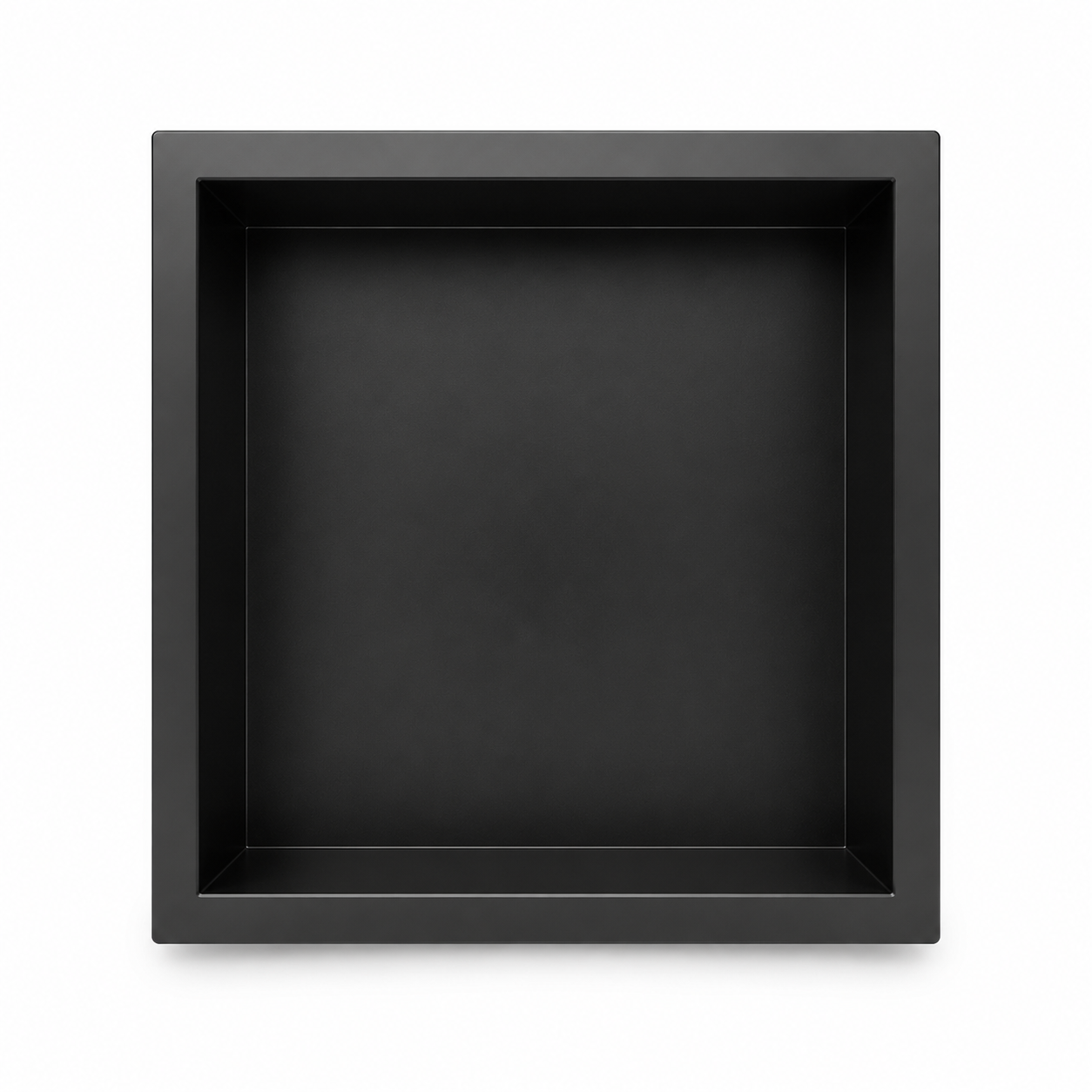 Inbouwnis Badkamer Mat Zwart | 30×30×10 cm | RVS