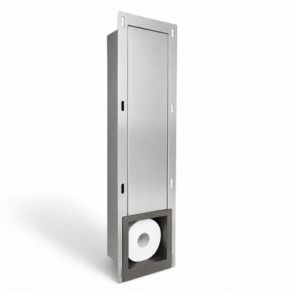 Inbouw toilet rolhouder Gun Metal RVS