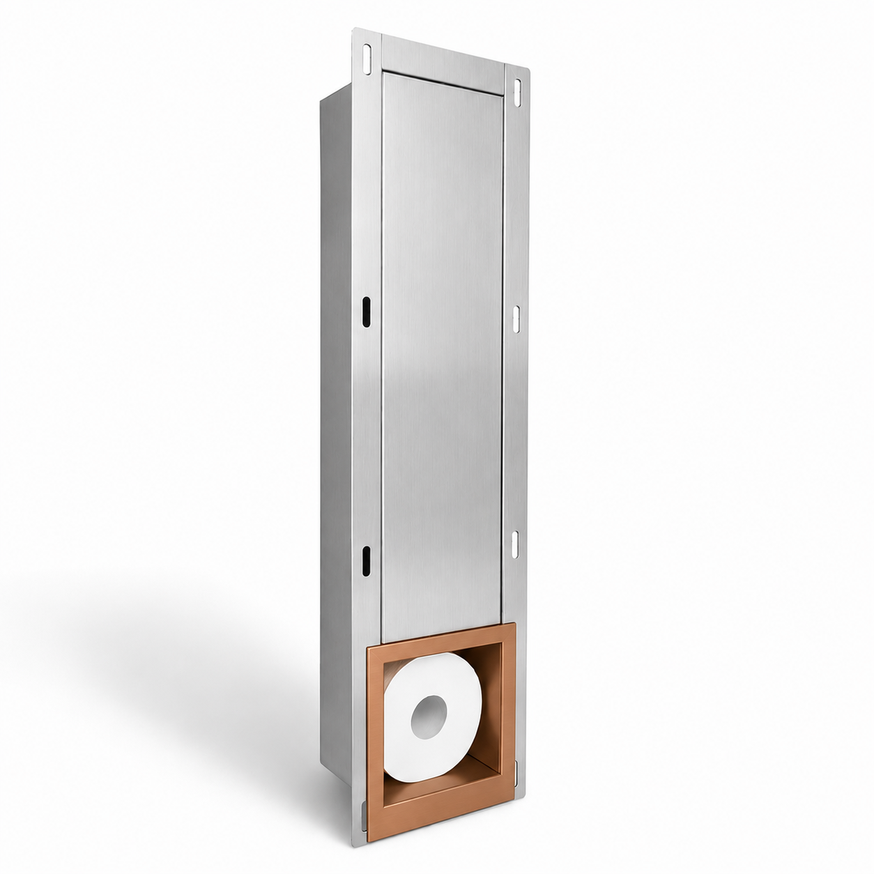 Inbouw toilet rolhouder Koper RVS