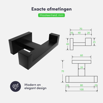 EAVY - Handdoekhaak (1 stuks) - Schroef