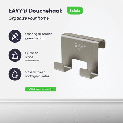 SNQ 3 stuks - Douchedeurhaak - Verlengde douchedeurhaak - Over de SNQ 3 stuks - Douchedeurhaak - Verlengde douchedeurhaak - Over de