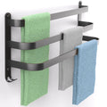 EAVY Handdoekenrek Badkamer - 60 cm breed - 3 stangen - Zwart
