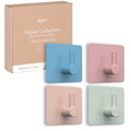 EAVY - Kinderkapstok - Zelfklevende handdoekhaakjes - Pastel Kleuren - Vierkant - RVS - 4 stuks