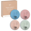 EAVY - Kinderkapstok - Zelfklevende handdoekhaakjes - Pastel Kleuren - Rond - RVS - 4 stuks