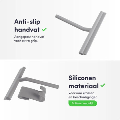 Douche Squeegee zonder boren badkamer wisser haak siliconen rubberen trekker voor badkamer reiniging ruitenwissers reinigingsmiddel glasschraper messen douche accessoires