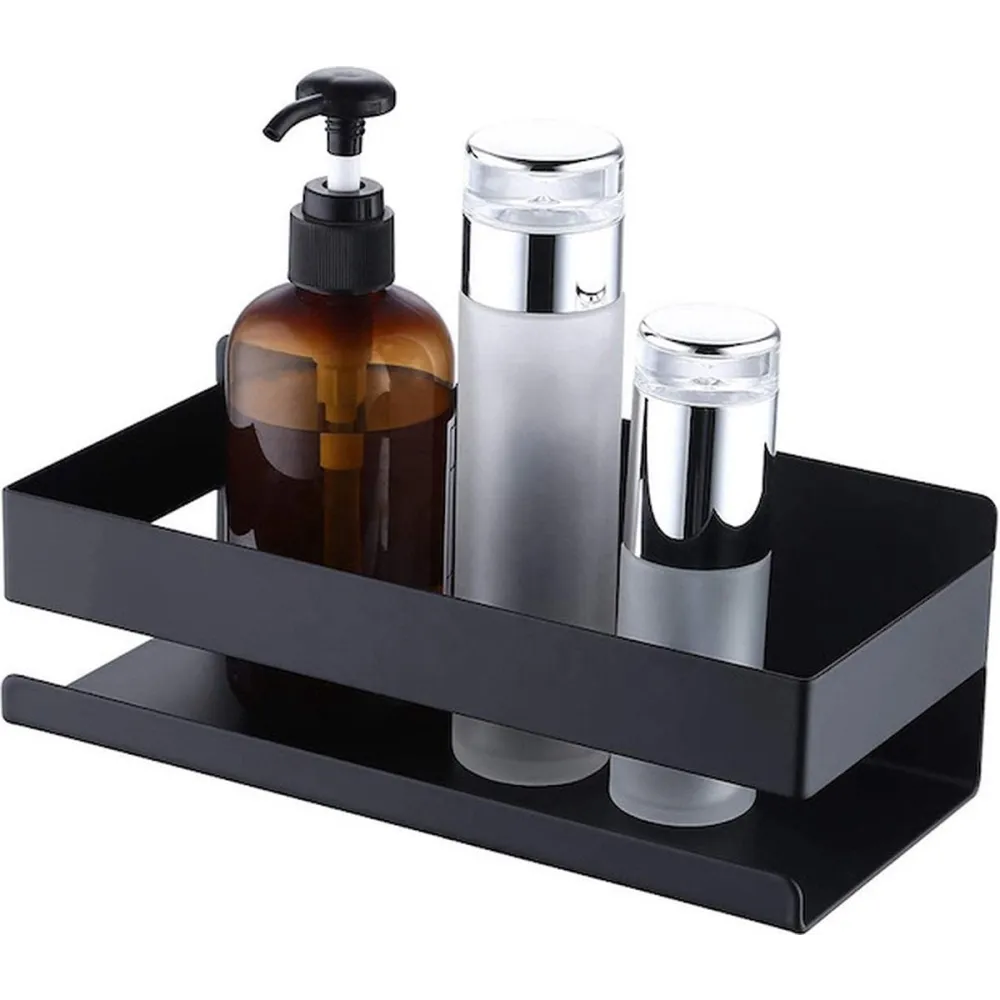 Doucheplank Wandplank mat zwart 30 cm. RVS Doucheplank Wandplank mat zwart 30 cm. RVS
