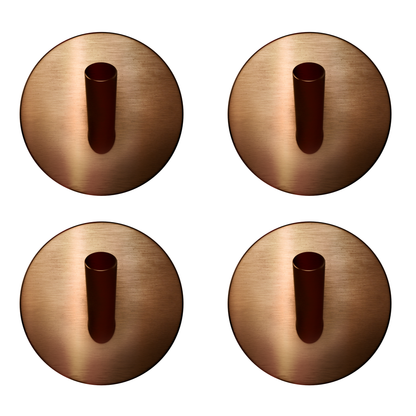 EAVY - Set van 4 Zelfklevende handdoekhaakjes RVS - Geborsteld Koper