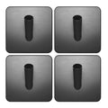 EAVY - Set van 4 Zelfklevende handdoekhaakjes RVS - Gunmetal