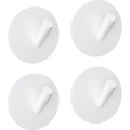 EAVY - Set van 4 Zelfklevende handdoekhaakjes RVS - plakhaak - WIT