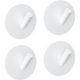 EAVY - Set van 4 Zelfklevende handdoekhaakjes RVS - plakhaak - WIT